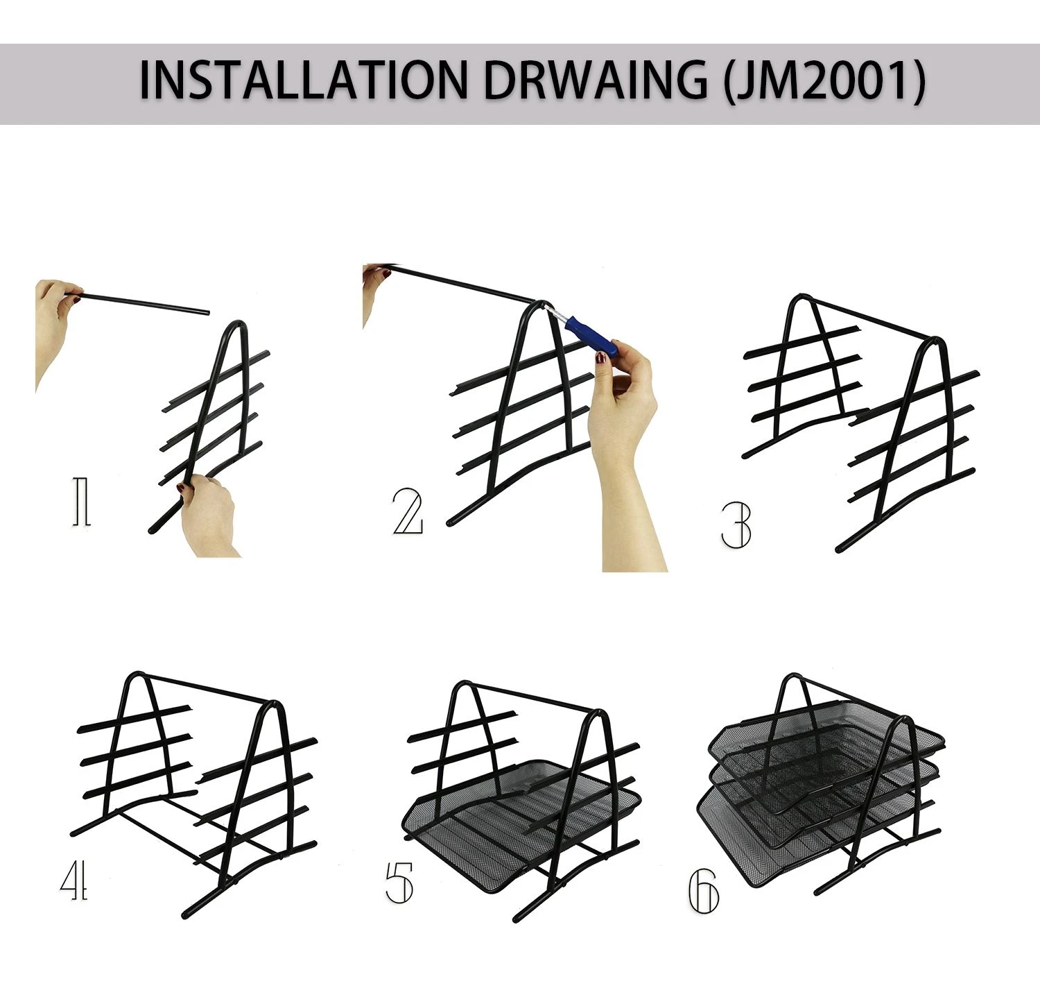metal file tray
